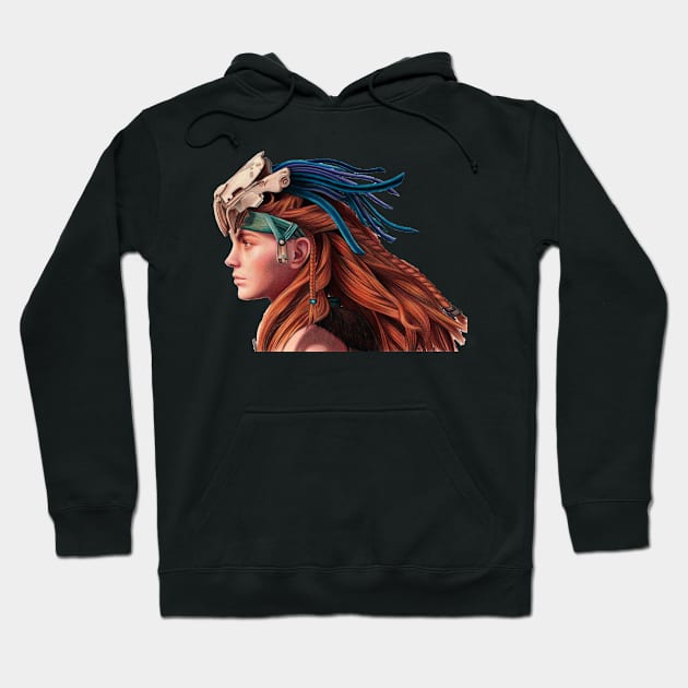 Aloy - Horizon Zero Dawn Hoodie by David Dias Art 